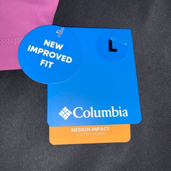 NWT Columbia purple racer back sports bra medium impact size large - Picture 4 of 8